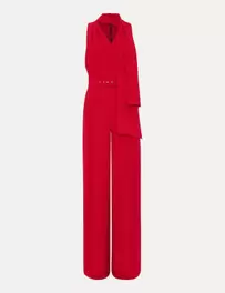 Belted Tie Neck Sleeveless Jumpsuit offers at £73 in Marks & Spencer