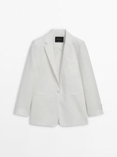 100% linen one-button blazer offers at £169 in Massimo Dutti