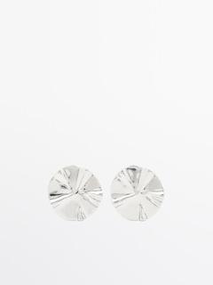 Earrings with textured piece detail offers at £49.95 in Massimo Dutti