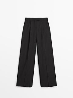 Wide-leg pinstripe trousers offers at £99.95 in Massimo Dutti