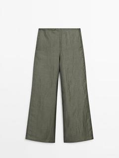 Linen blend co-ord trousers offers at £99.95 in Massimo Dutti