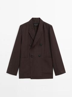 Deconstructed 100% linen suit blazer offers at £149 in Massimo Dutti
