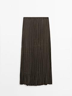 Pleated midi skirt offers at £99.95 in Massimo Dutti