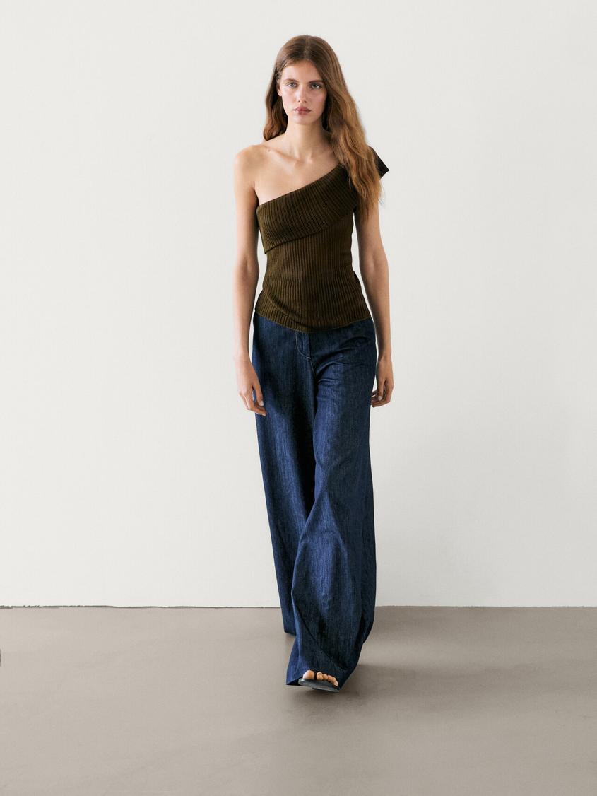 Asymmetric off-the-shoulder top offers at £35.95 in Massimo Dutti