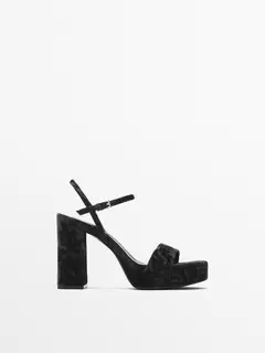 VELVET PLATFORM SANDALS - STUDIO offers at £139 in Massimo Dutti