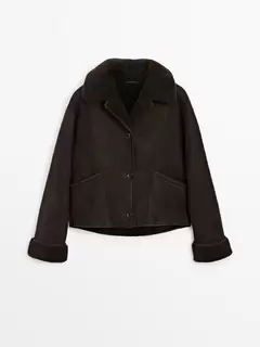 Short shearling coat offers at £899 in Massimo Dutti