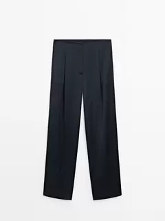 Straight-leg satin trousers with darts offers at £89.95 in Massimo Dutti