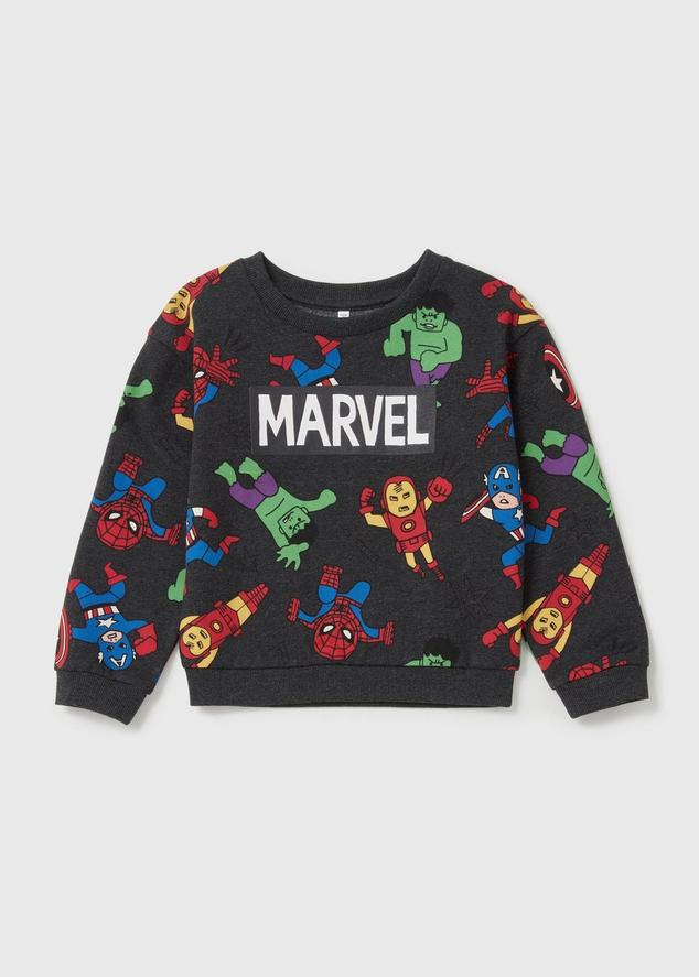 Kids Grey Marvel Print Sweatshirt (9mths-6yrs) offers at £4004.5 in Matalan