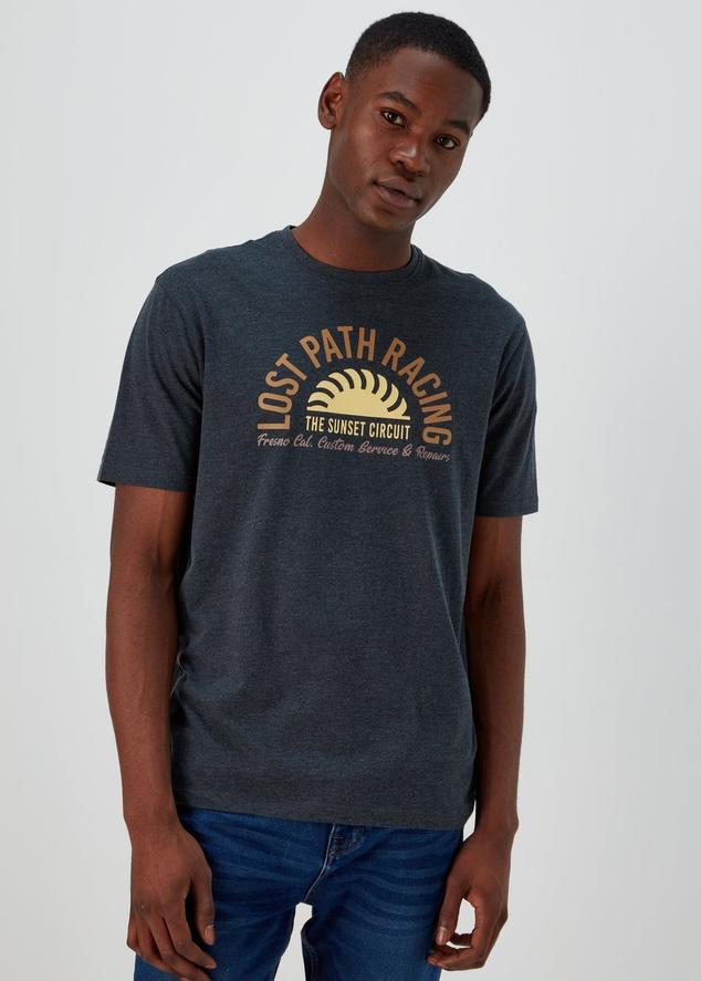 Navy Lost Path Racing Print T-Shirt offers at £5 in Matalan