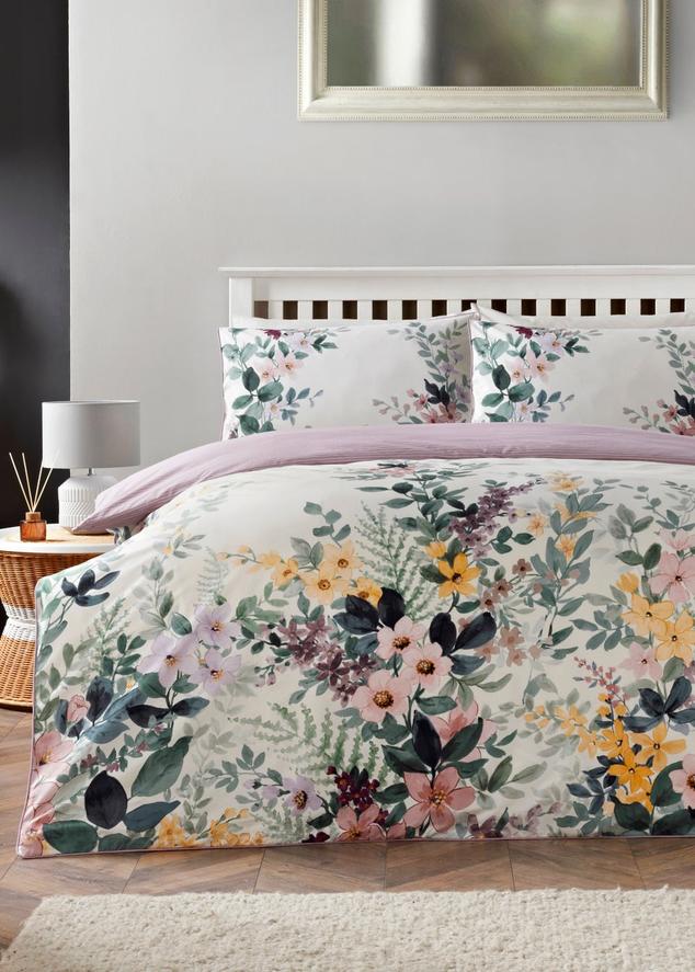 Multicoloured Trailing Floral 100% Cotton Reversible Duvet Cover offers at £120017 in Matalan