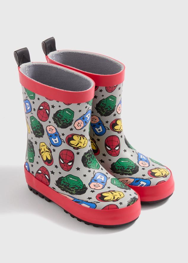 Kids Grey Marvel Print Wellies (Younger 4-12) offers at £7 in Matalan