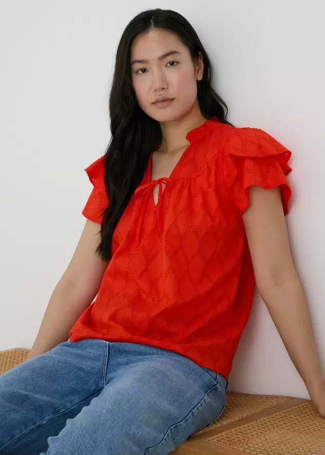 Red Ruffle Sleeve Blouse offers at £8.5 in Matalan