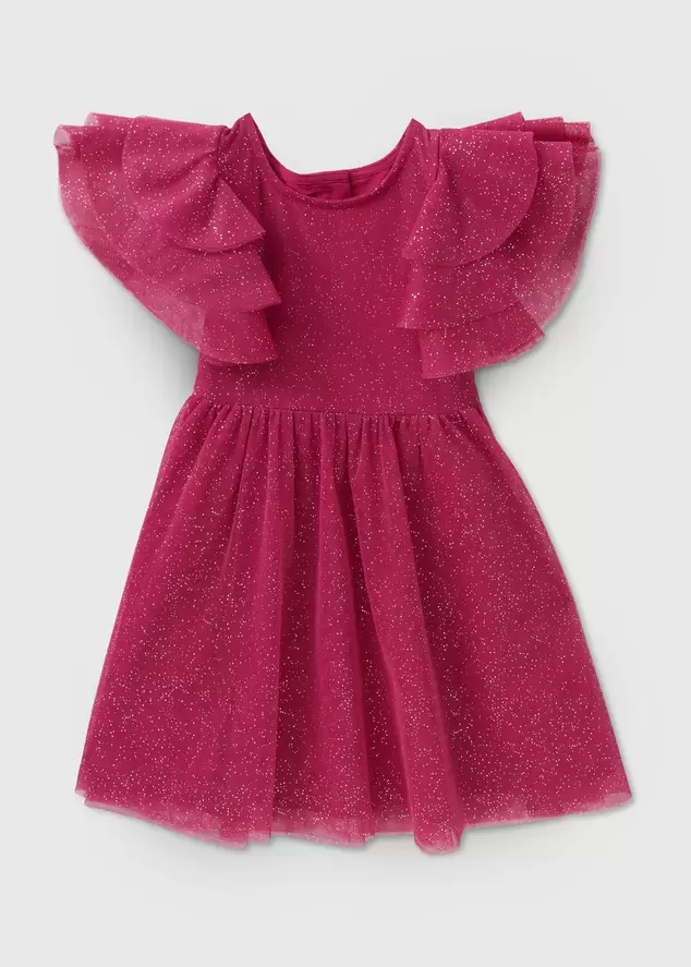 Girls Purple Glitter Dress (1-7yrs) offers at £12 in Matalan