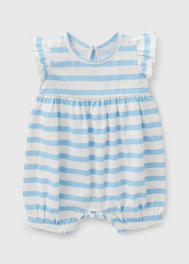 Baby White Striped Romper (Newborn-18mths) offers at £2.5 in Matalan