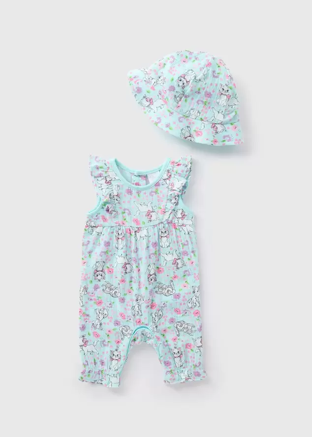 Disney Blue Marie Romper & Hat Set (Newborn-23mths) offers at £6 in Matalan