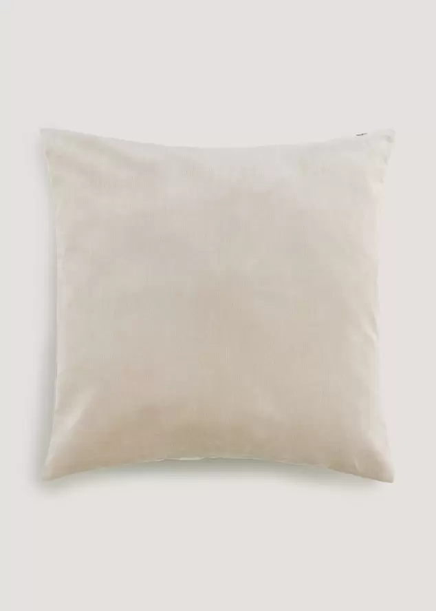 Beige Large Soft Velour Cushion offers at £9.6 in Matalan