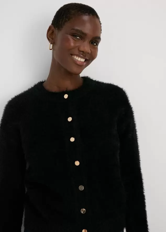 Black Fluffy Cardigan offers at £17.6 in Matalan