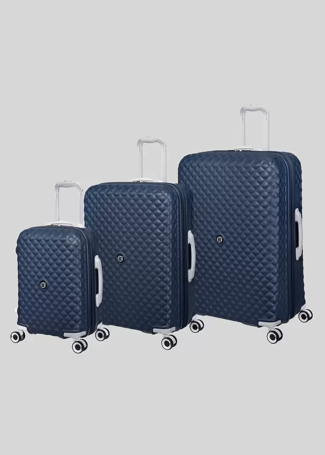 IT Luggage Navy Quilted Suitcase offers at £416060 in Matalan