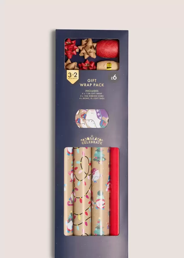 Joyful Gnome Compendium Wrapping Set offers at £4.8 in Matalan