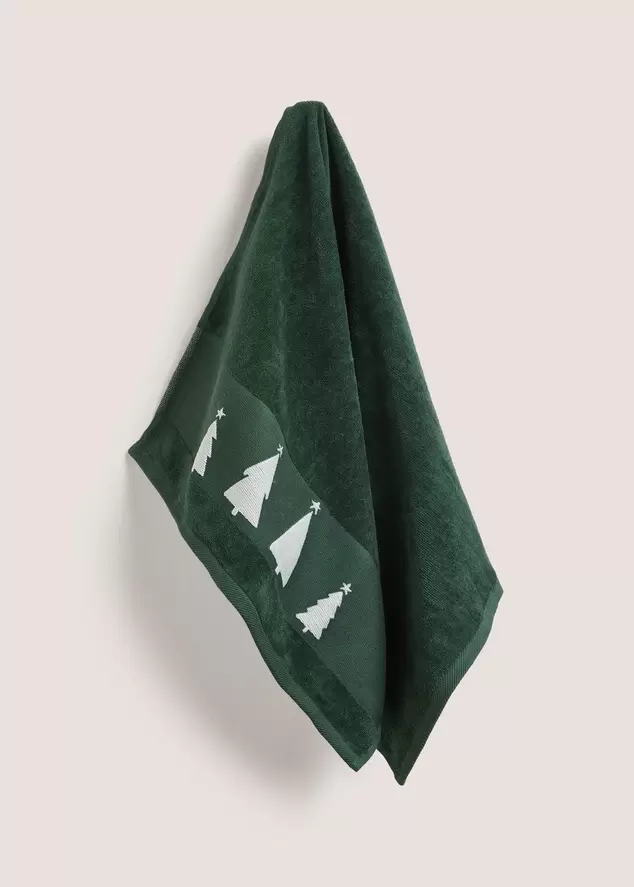 Green Tree Woven Hand Towel offers at £3.6 in Matalan