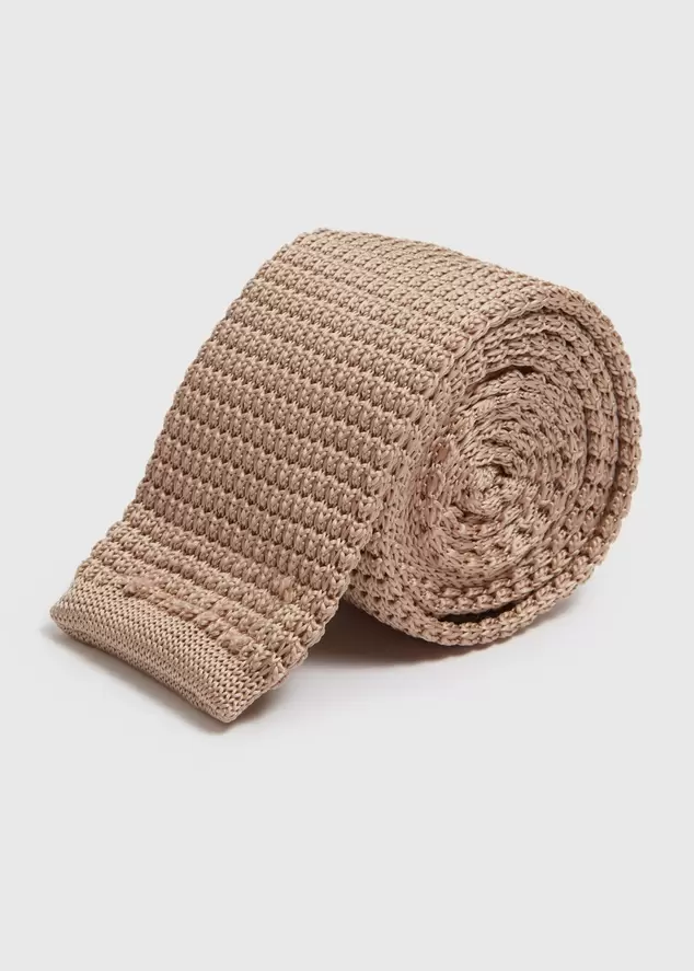 Stone Knitted Tie offers at £2 in Matalan