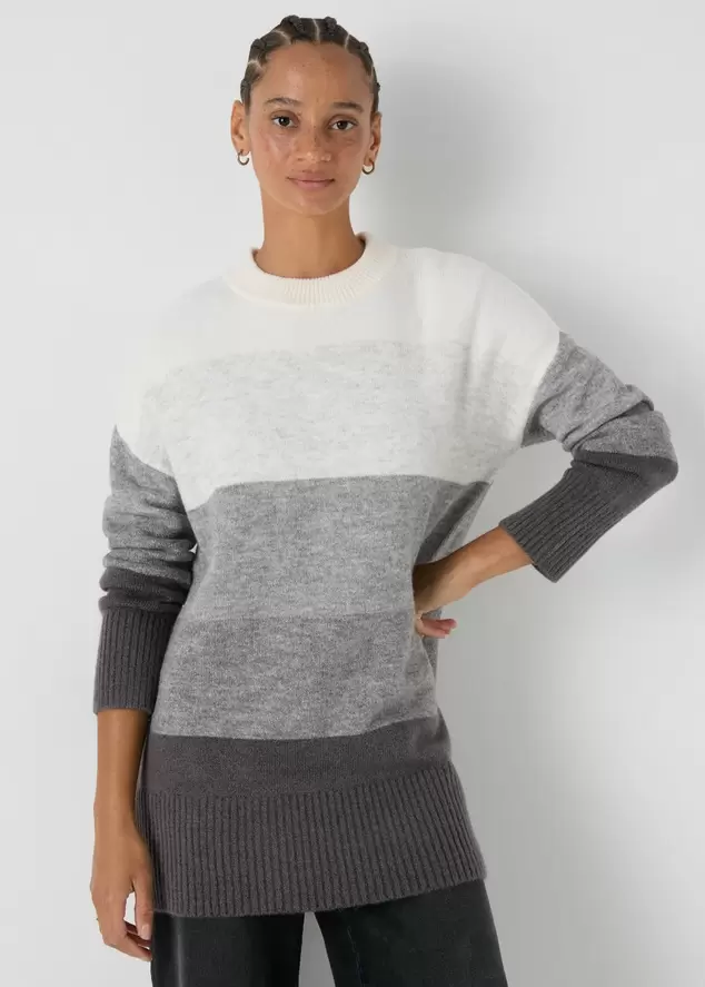 Grey Stripe Knitted Tunic offers at £10 in Matalan