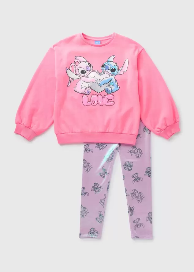 Pink Stitch Heart Top & Legging Set (4-12yrs) offers at £16 in Matalan