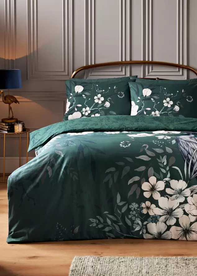 Teal Peacock Duvet Set offers at £120017 in Matalan