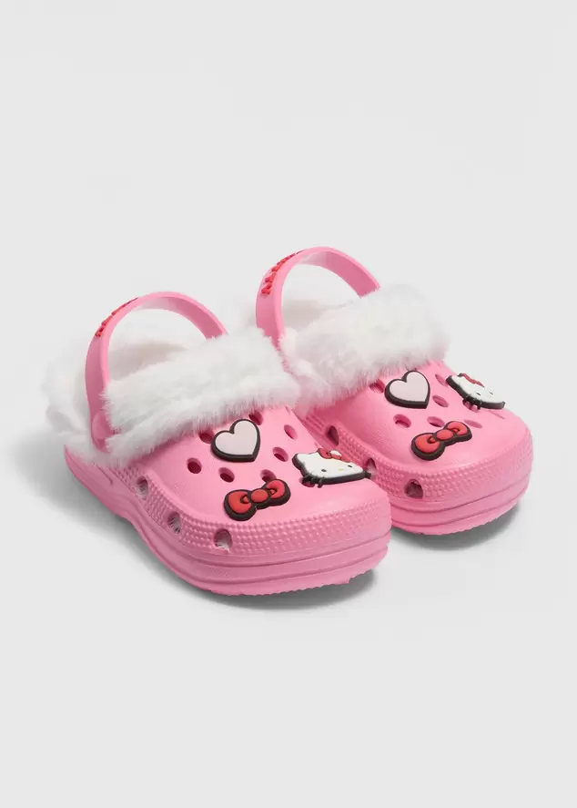 Hello Kitty Kids Pink Faux Fur Clogs (Young 6-Older 13) offers at £9 in Matalan