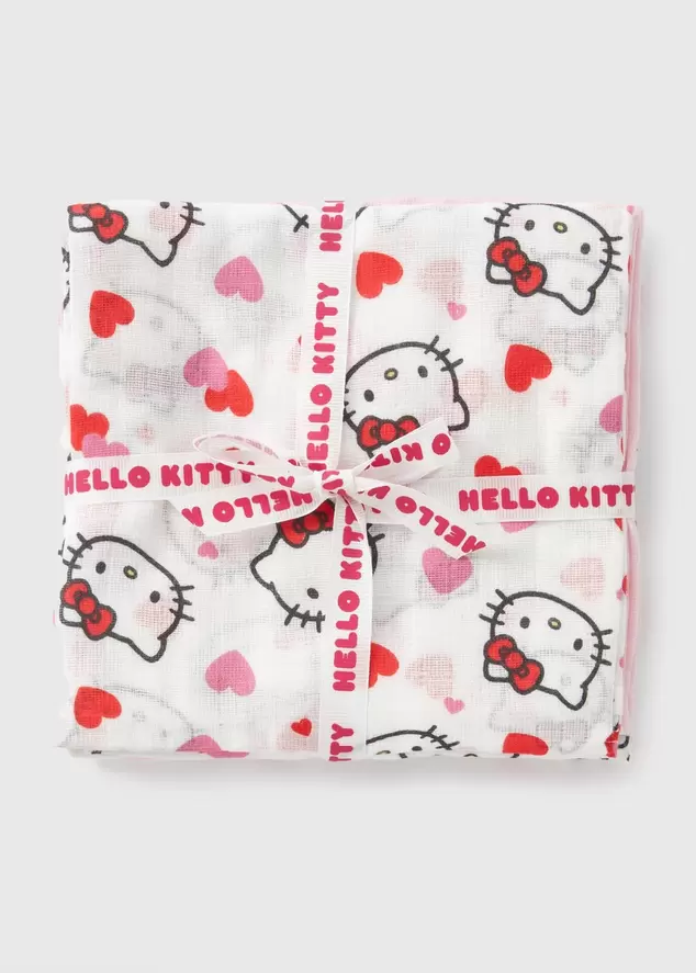 Hello Kitty 3 Pack Baby Pink Muslin Cloths offers at £3.5 in Matalan