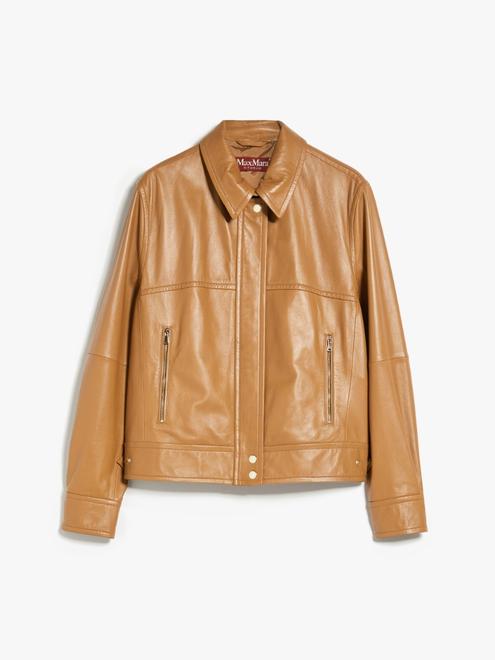 Nappa leather biker jacket offers at £865 in MaxMara