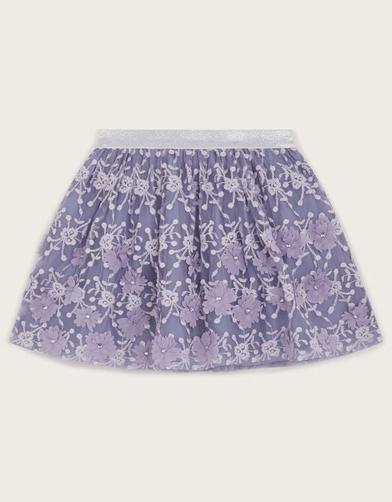 Floral Lace Embroidered Skirt Purple offers at £11.2 in Monsoon
