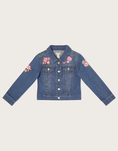 Flower Embroidered Denim Jacket Blue offers at £22.5 in Monsoon