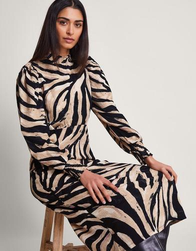 Animal Print Dress Black offers at £28 in Monsoon