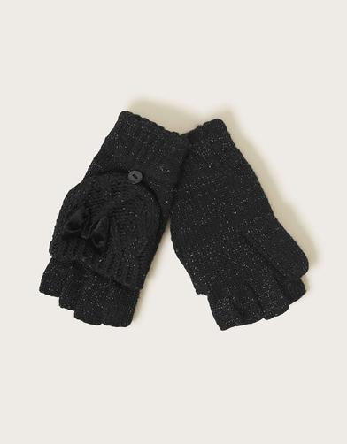 Velvet Bow Gloves Black offers at £6 in Monsoon