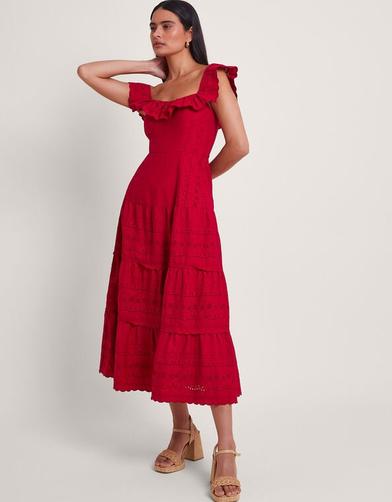 Lucy Broderie Dress Red offers at £67.5 in Monsoon