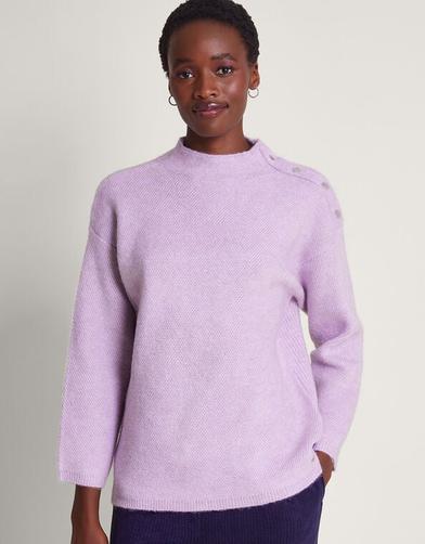 Billie Button Jumper Purple offers at £26 in Monsoon