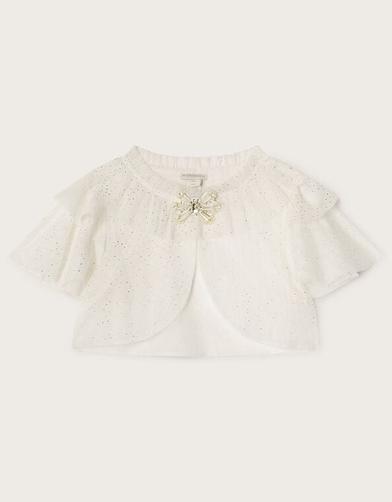 Saskia Short Tulle Cape Natural offers at £14 in Monsoon