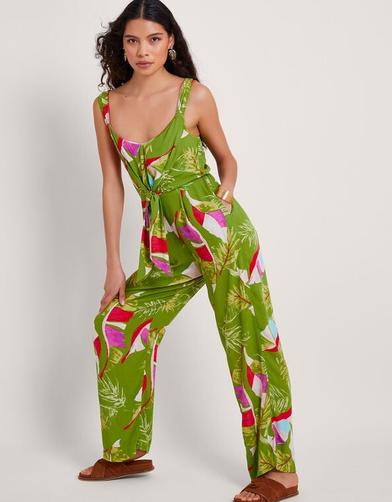 Amina Floral Jumpsuit Green offers at £30 in Monsoon