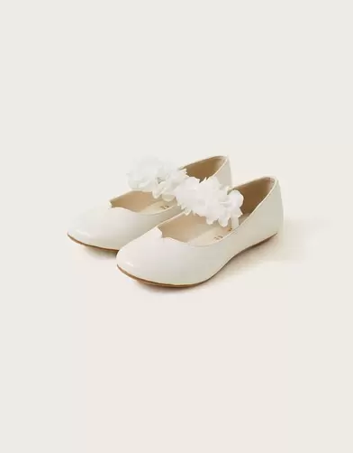 Corsage Ballerina Flats Ivory offers at £24 in Monsoon