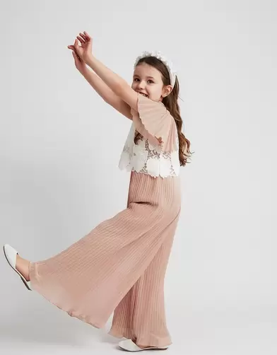 Otissa Pleated Lace Jumpsuit Pink offers at £25 in Monsoon