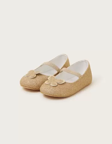 Baby Butterfly Walker Shoes Gold offers at £8.8 in Monsoon