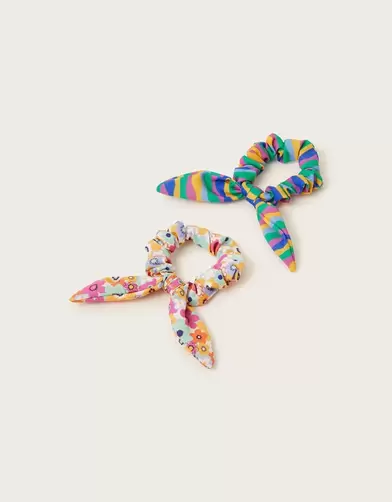 2-Pack Print Bow Scrunchies offers at £3 in Monsoon