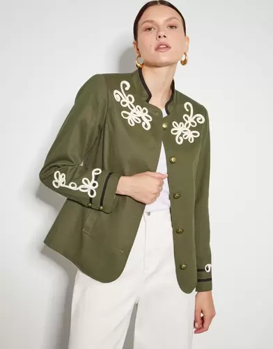 Eden Cornelli Embroidered Jacket Green offers at £45 in Monsoon