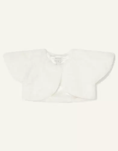 Baby Faux Fur Shrug Ivory offers at £21 in Monsoon