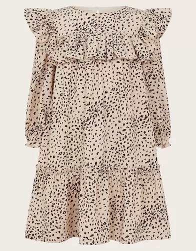 Ruffle Animal Print Dress Ivory offers at £25.2 in Monsoon