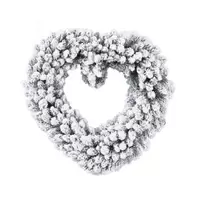 Snowy Heart Wreath - 50cm offers at £24.99 in Notcutts Garden Centre