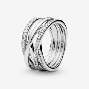 Sparkling & Polished Lines Ring offers at £109 in Pandora