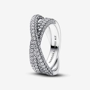Pandora Timeless Pavé Crossover Dual Band Ring offers at £100 in Pandora