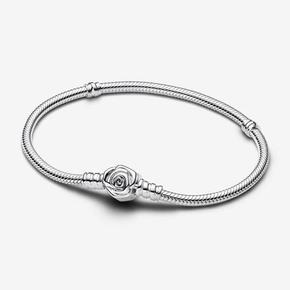 Pandora Moments Rose in Bloom Clasp Snake Chain Bracelet offers at £60 in Pandora